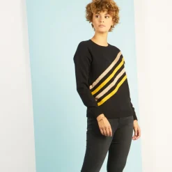 Pull bandes lurex Charly en viscose