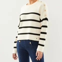 Pull CELIAN - Ecru/Noir en viscose