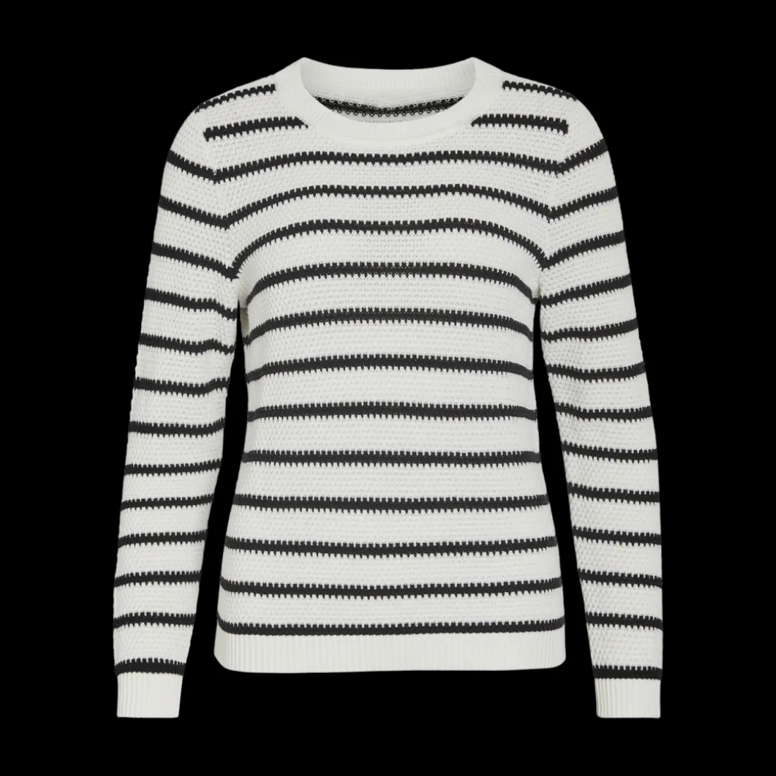 Pull col rond blanc en coton Ione