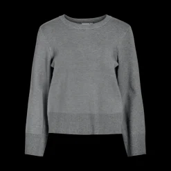 Pull col rond gris Ana en viscose