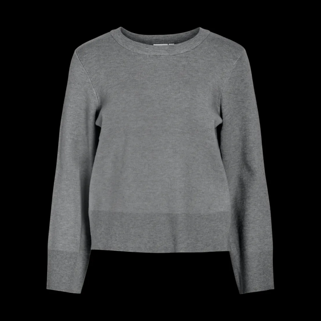 Pull col rond gris Ana en viscose