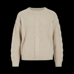 Pull col rond gris clair Gwen