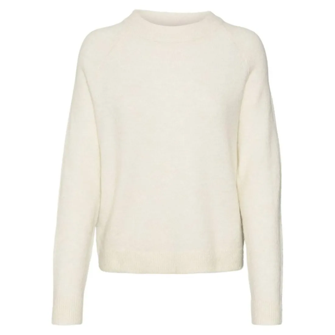 Pull col rond manches longues blanc Louise