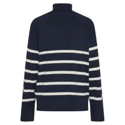 Pull col roulé en viscose Sia bleu