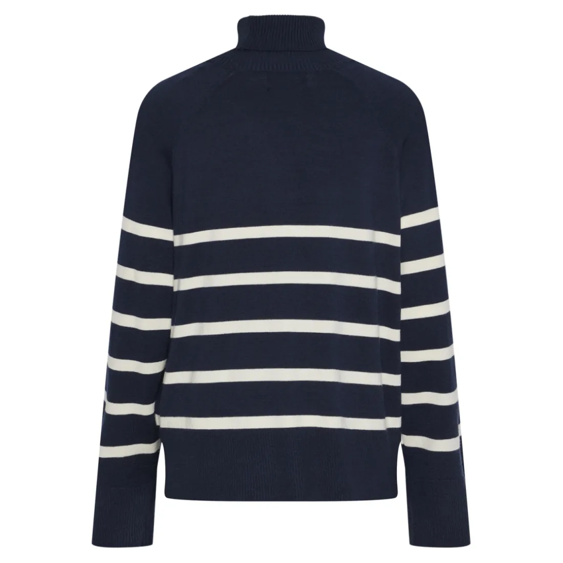 Pull col roulé en viscose Sia bleu