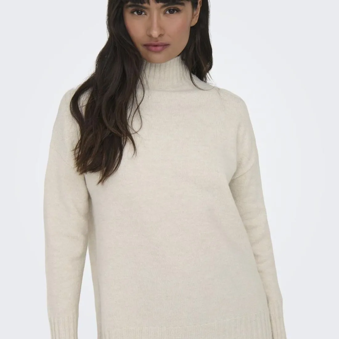 Pull col roulé manches longues Gabriel gris clair Tess