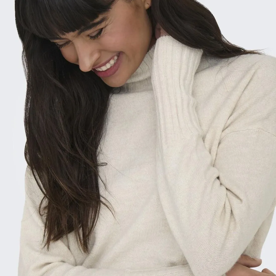 Pull col roulé manches longues Gabriel gris clair Tess