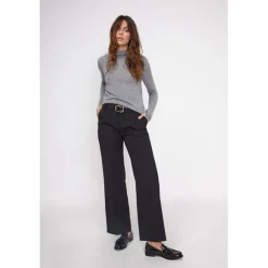 Pull col roule femme ZOE en cachemire gris fonce