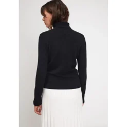 Pull col roule femme ZOE en cachemire noir