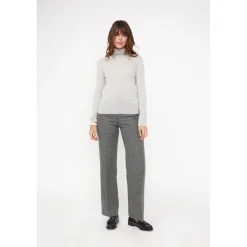 Pull col roule femme ZOE en cachemire gris perle