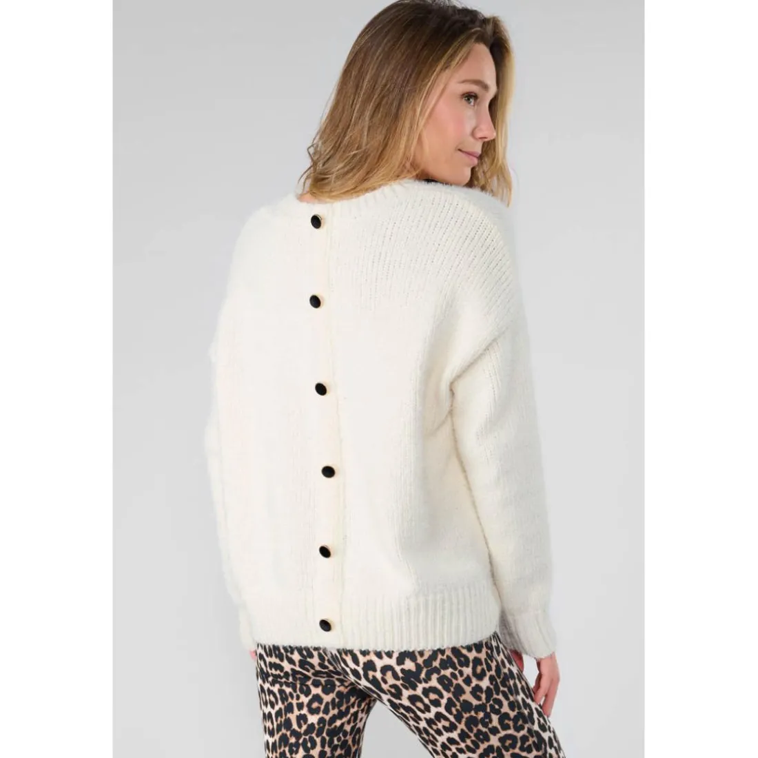 Pull DAISY blanc Dot