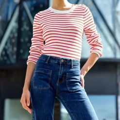 Pull en coton MOLLY rouge