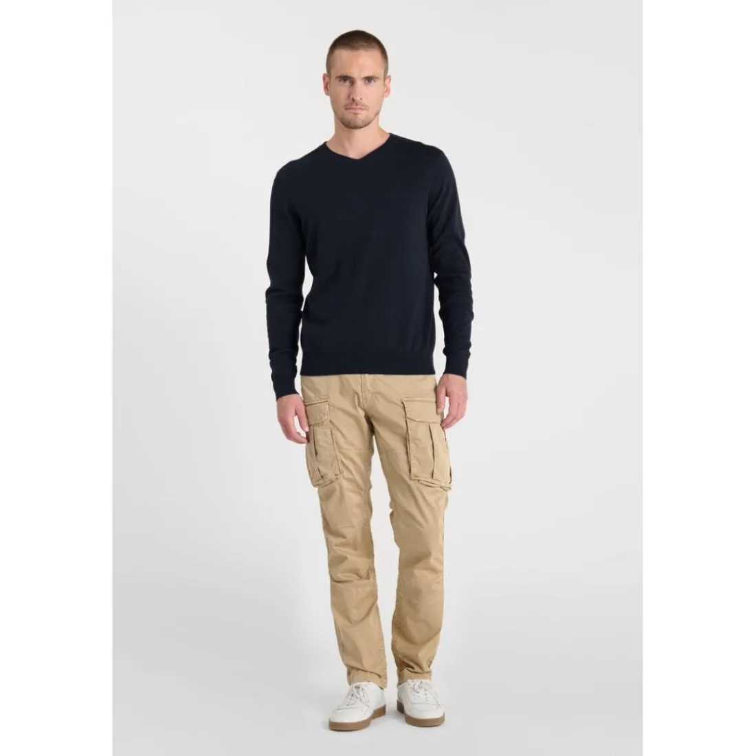 Pull en fine maille IBAR bleu Hal