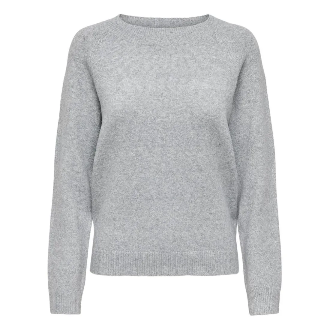 Pull en maille à manches longues gris clair Yael