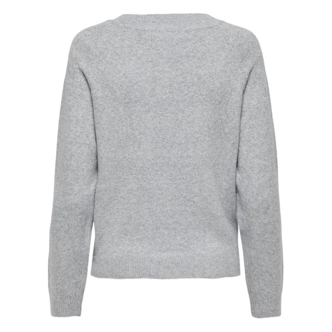 Pull en maille à manches longues gris clair Yael