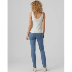 Pull en maille col en v sans manches blanc Page