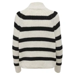 Pull en maille col haut col haut gris clair Sofia
