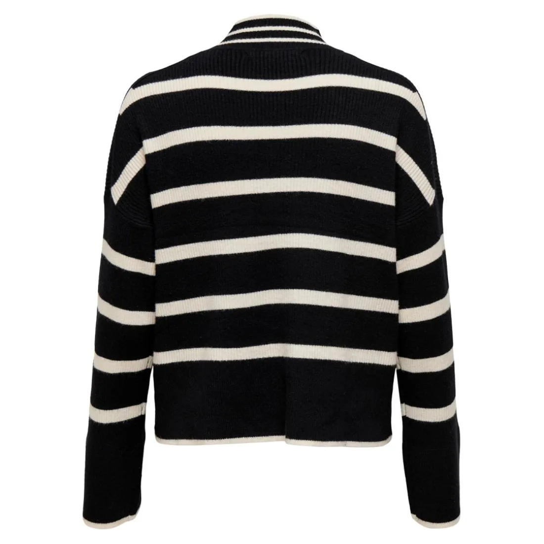 Pull en maille col haut col haut noir Adele