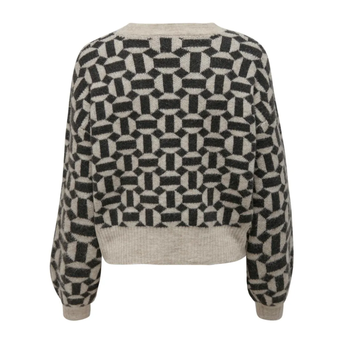 Pull en maille col rond col rond gris clair Mia