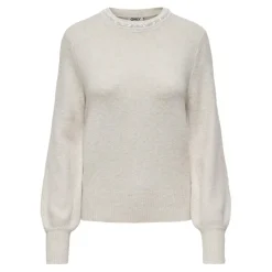 Pull en maille col rond col rond gris clair Fern