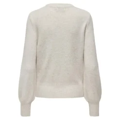 Pull en maille col rond col rond gris clair Fern