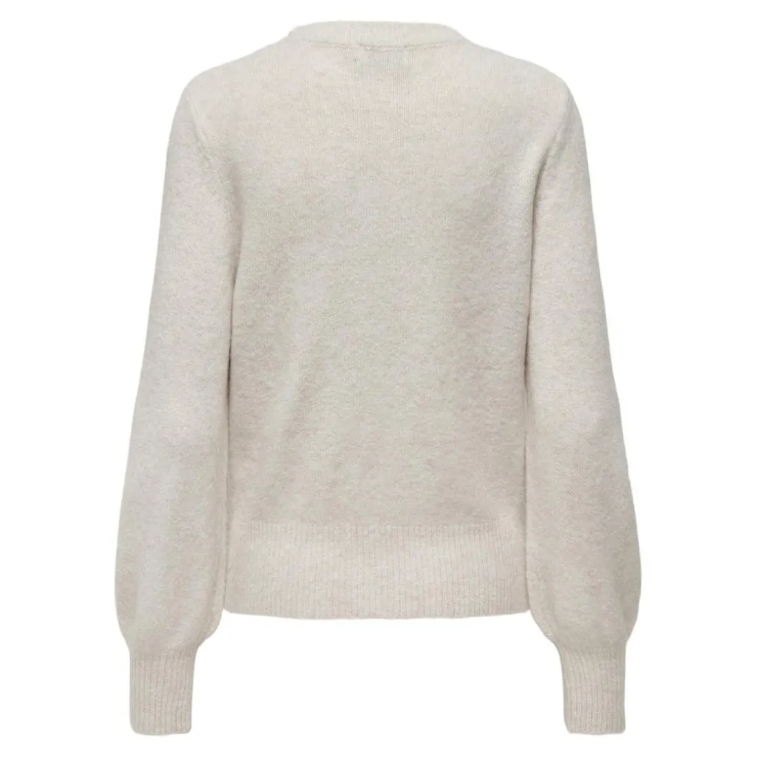 Pull en maille col rond col rond gris clair Fern