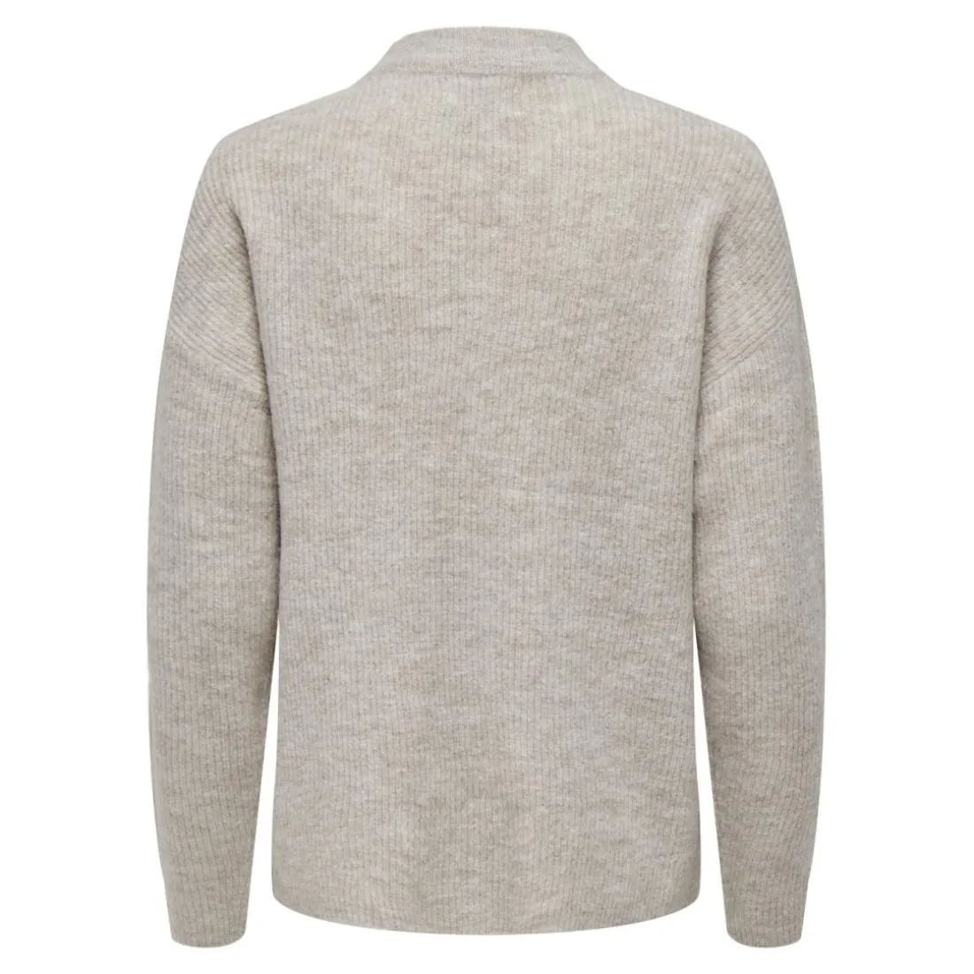 Pull en maille col rond col rond gris clair Ruth