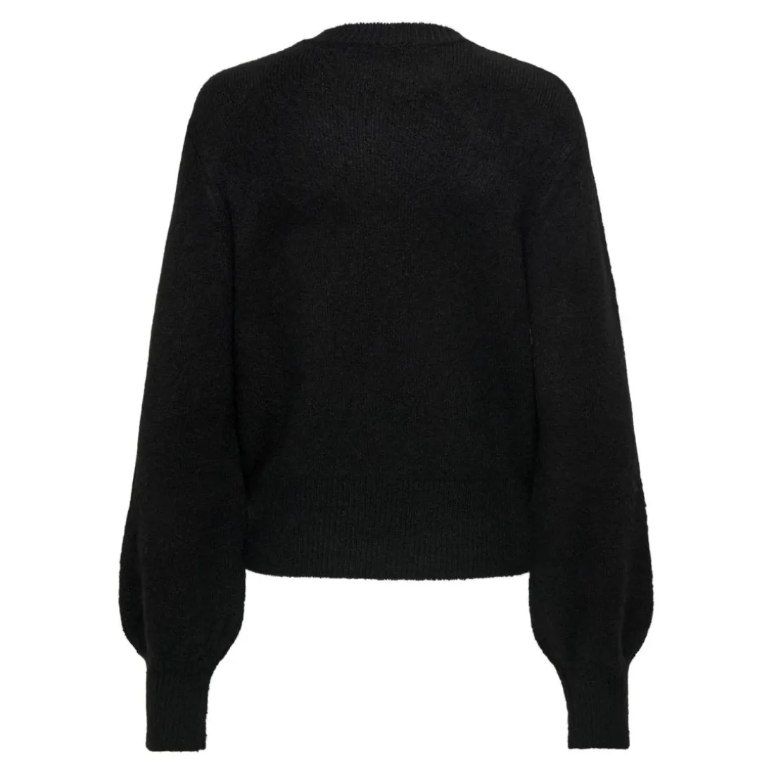 Pull en maille col rond col rond noir Meg