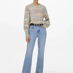 Pull en maille col rond Carma gris clair Ode