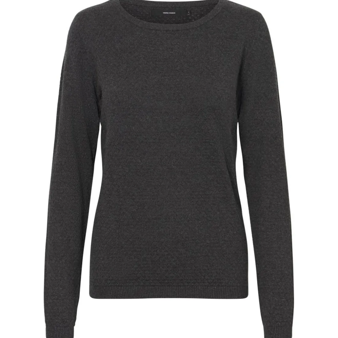 Pull en maille Col rond Manches longues gris Noor