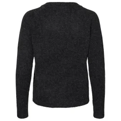 Pull en maille Col rond Manches longues noir Pia