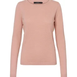 Pull en maille Col rond Manches longues rose Alice