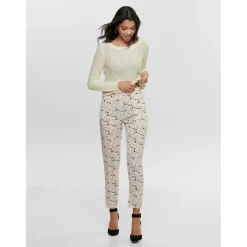 Pull en maille Col rond Manches longues blanc Lana