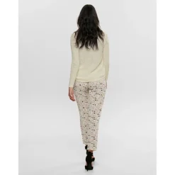 Pull en maille Col rond Manches longues blanc Lana