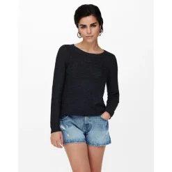 Pull en maille Col rond Manches longues bleu Hazel