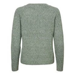 Pull en maille Col rond Manches longues vert Zola