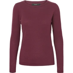 Pull en maille Col rond Manches longues violet Cate