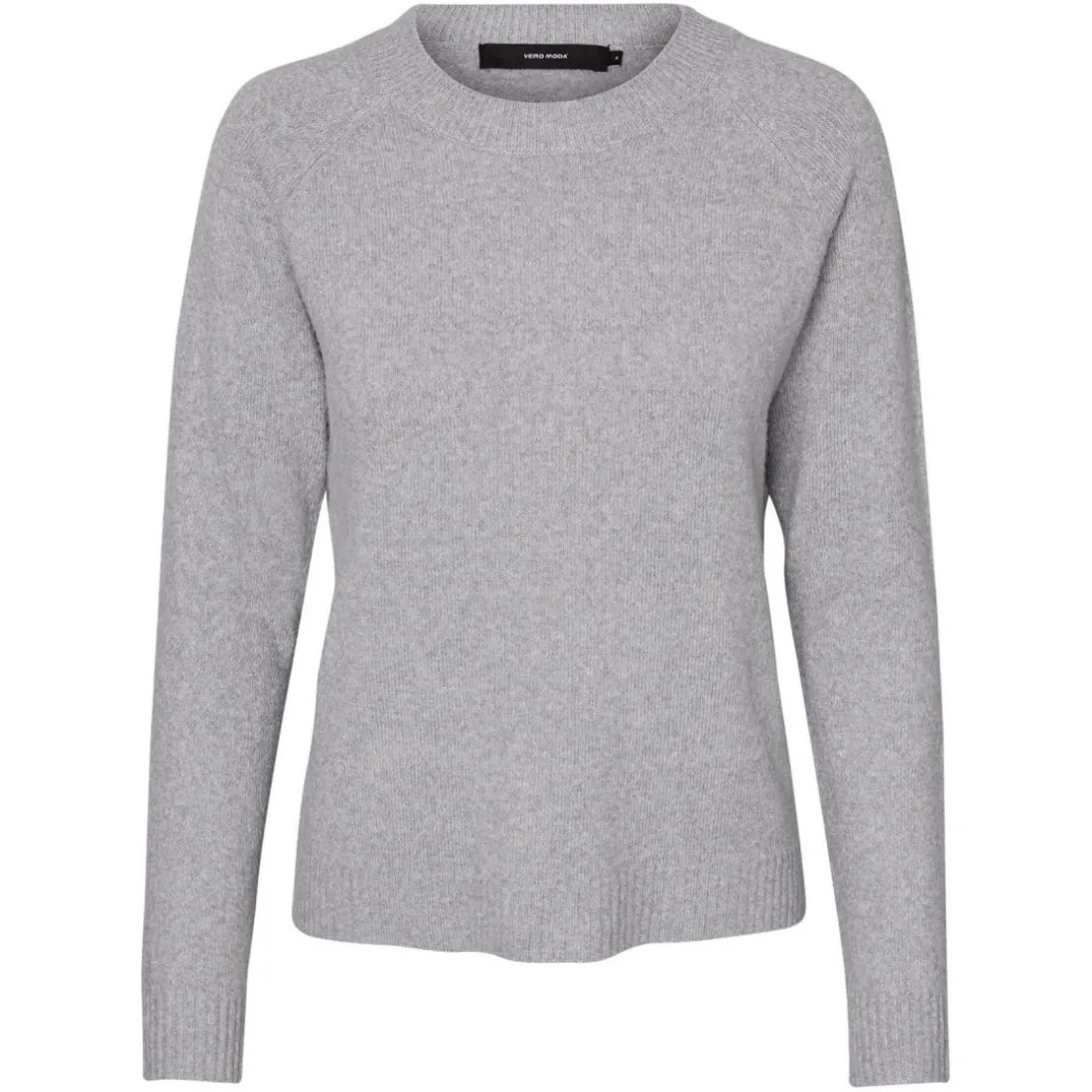 Pull en maille Col rond Manches longues gris Dina