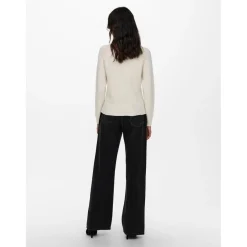 Pull en maille Col rond Manches longues Poignets côtelés gris Maia