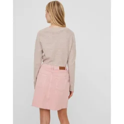 Pull en maille Col rond Manches longues violet Nola