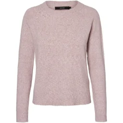 Pull en maille Col rond Manches longues violet Nola