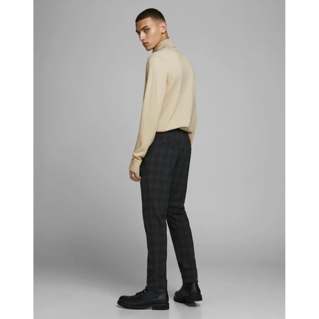 Pull en maille Col tortue Manches longues Gris Clair Blaine