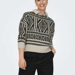Pull en maille col zippé Felicia gris clair Page