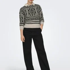 Pull en maille col zippé Felicia gris clair Page