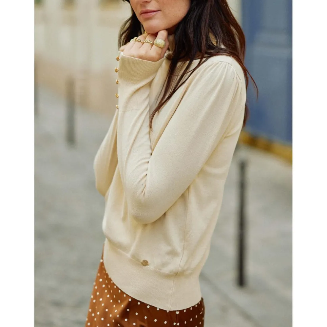 Pull en maille EDDA - Beige