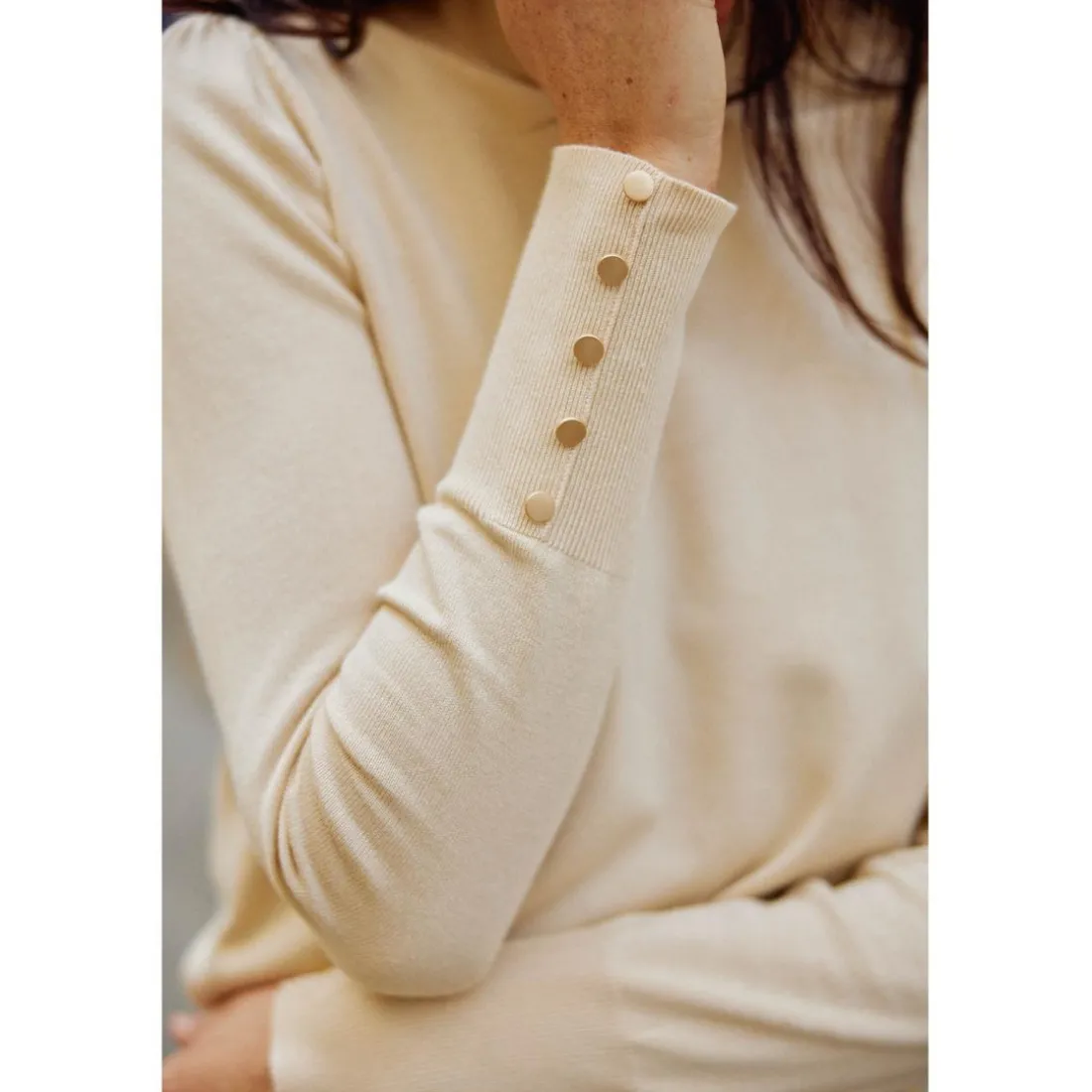 Pull en maille EDDA - Beige
