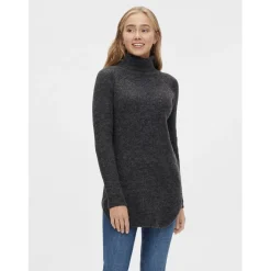 Pull en maille Ellen manches longues gris foncé Beth