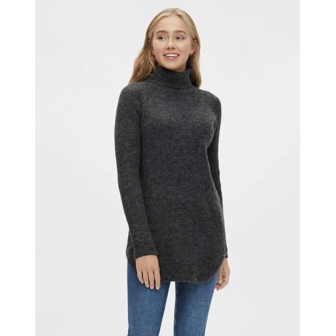 Pull en maille Ellen manches longues gris foncé Beth