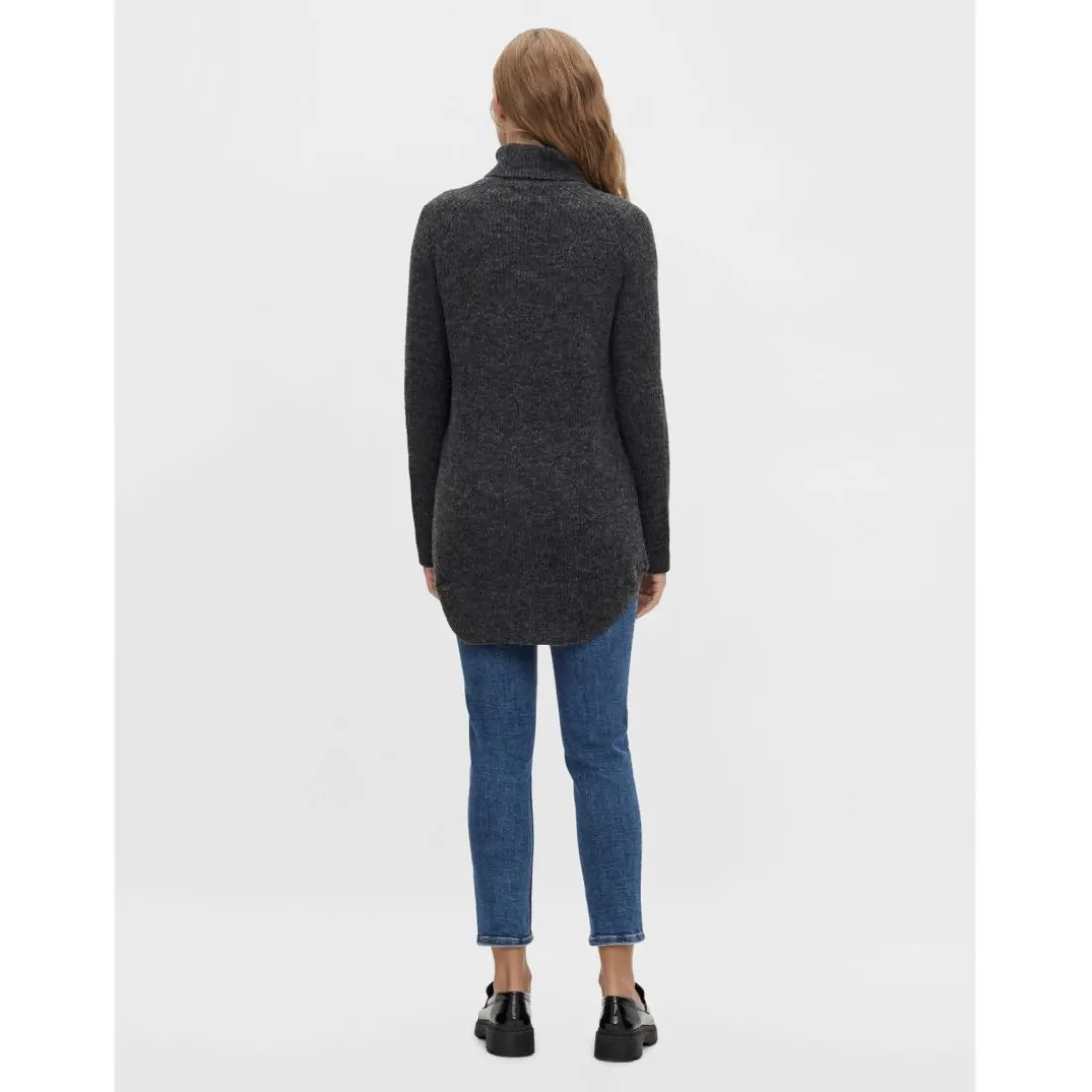 Pull en maille Ellen manches longues gris foncé Beth