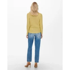 Pull en maille jaune